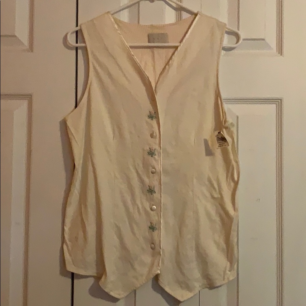 NWT Cream colored pajama top